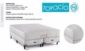 COLCHON Y SOMMIER TOPACIO MARTINICA 190X140X30 35 KGS ALTA DENSIDAD 